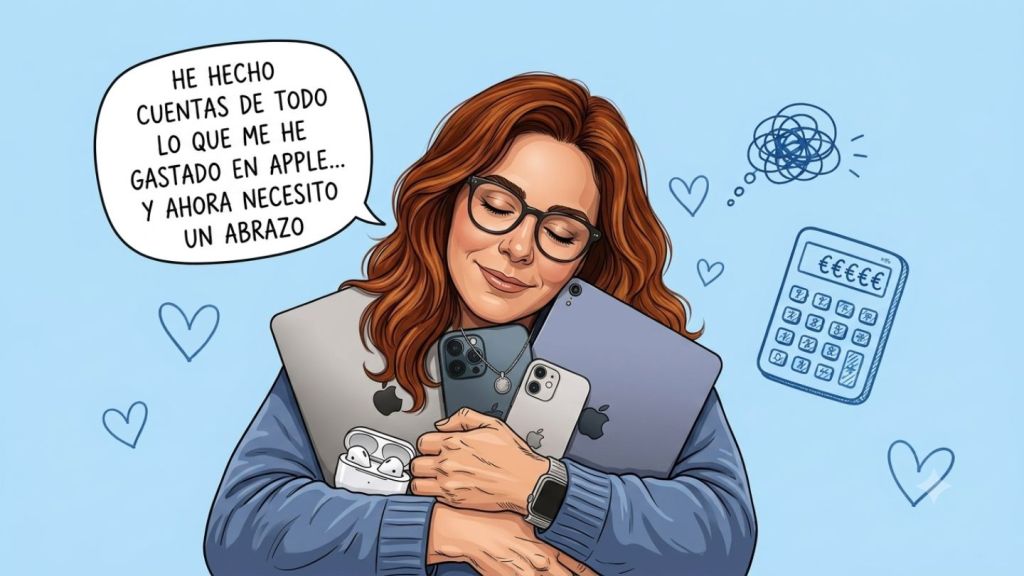 He hecho cuentas de todo el dinero que me he gastado en Apple y ahora necesito un&nbsp;abrazo